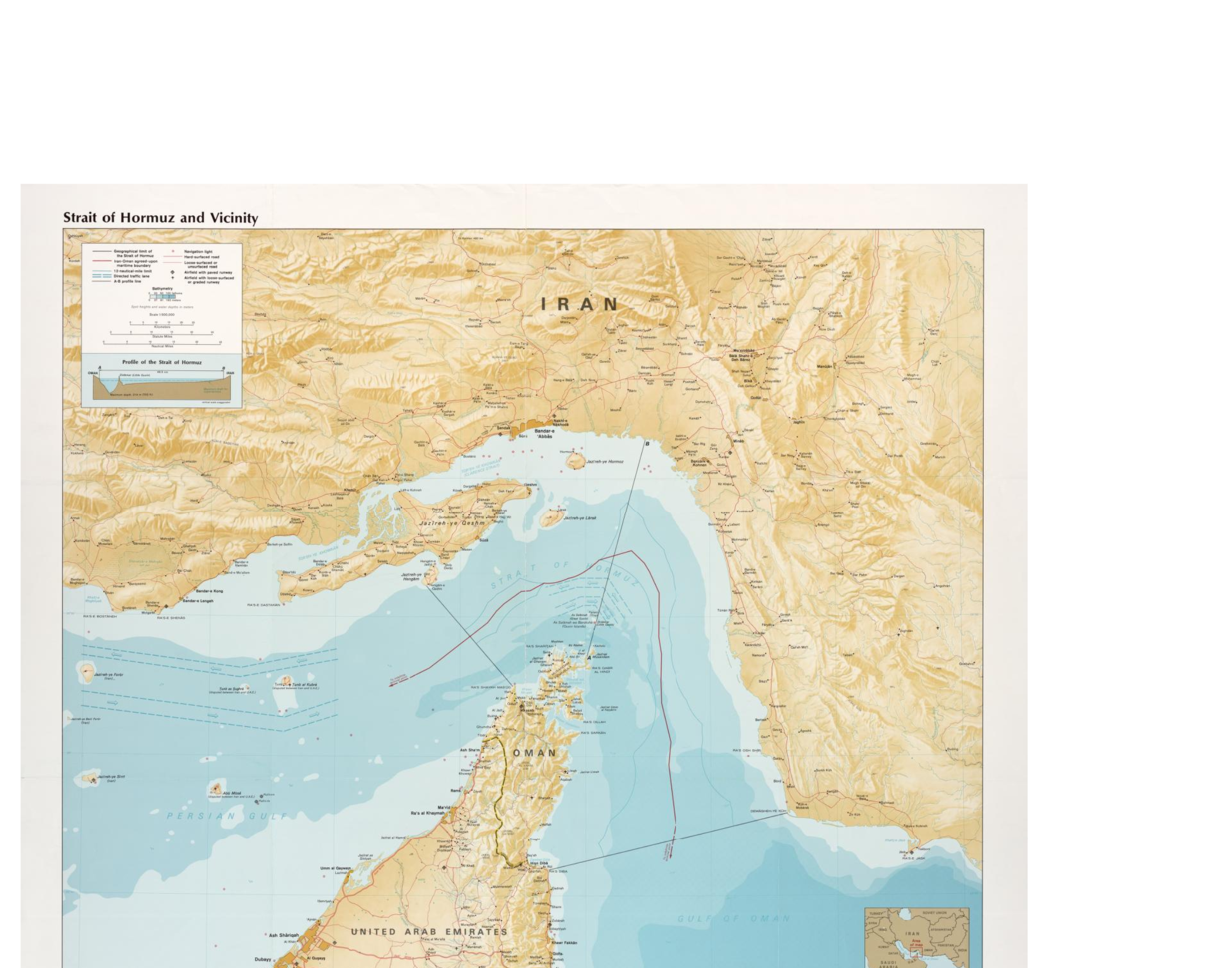 Il piromane e l'incendio: il ruolo saudita nella guerra a Iran Stretto di Hormuz — CIA, 1987. Library of Congress, dominio pubblico