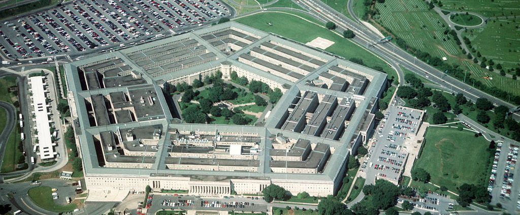 Vista aerea del Pentagono, quartier generale del Dipartimento della Difesa degli Stati Uniti
